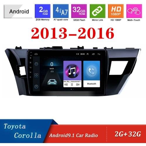 2Din android 9.1 For Toyota Corolla \ Ralink Android 2013 2014 2015 2016 Car Radio Multimedia Player 2 din navigation gps 10.1