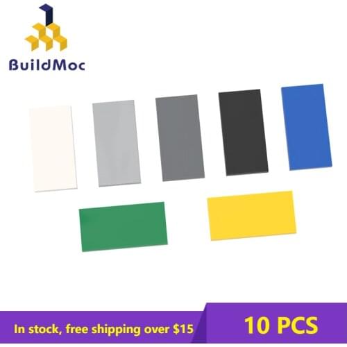10psc Bricks 87079 Tile 2x4 DIY MOC Building Blocks Figures Bricks Smooth Educational Size Compatible ego Plastic Toys for Kids