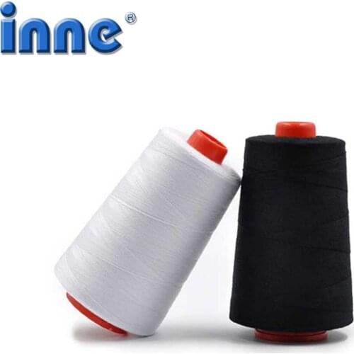 INNE 3000 Yards Length Sewing Overlock Thread 40S/2 Threads Polyester White Spool Sew Accessories Parts