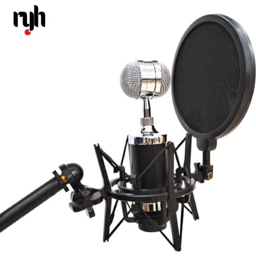 Microphone Mic Shock Mount Shield Articulating Head Holder Stand Bracket for Studio Shockmount Clip Suspension Spider Bracket
