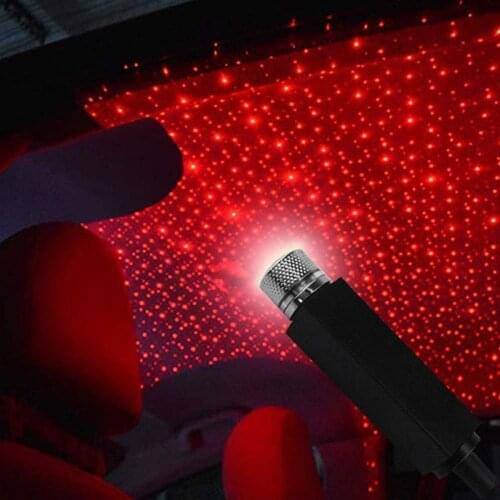 Mini USB Star Light Projector Romantic Car Roof Interior Laser Atmosphere Decoration Lamp Portable Party Lights For Home DJ Room