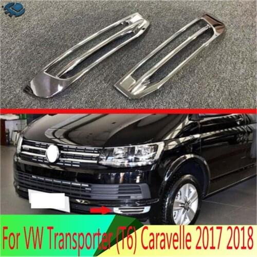 For VW Volkswagen Transporter (T6) Caravelle 2017 2018 Front lower Grille Frame Cover Racing Grills Sticker