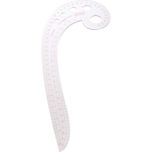 Transparent French Curve Ruler Sewing Comma Tools Sew Metric Tailor 30 Cm L