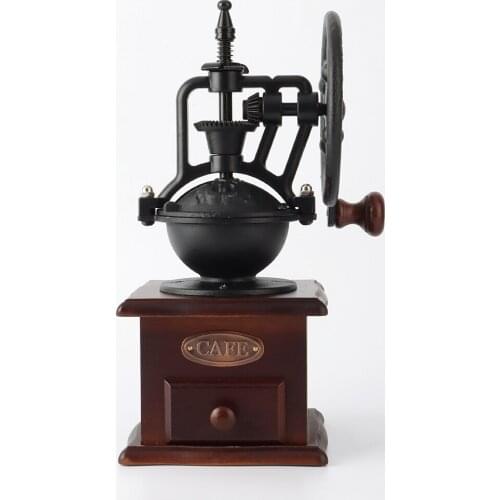 Retro hand grinder coffee machine household coffee bean grinder hand turntable grinder manual coffee grinder