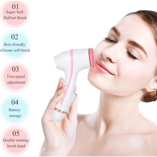 Facial Cleansing Brush Sonic Nu Face Rotating Brush Set Galvanica Facial Spa System Deep Cleansing Skin Blackhead Facial Brush