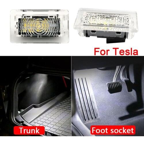 LED Light For Tesla Model 3 Model X Model S Car Door Foot Ambient Lighting Car Trunk Atmosphere Light Interior Decor Accessories