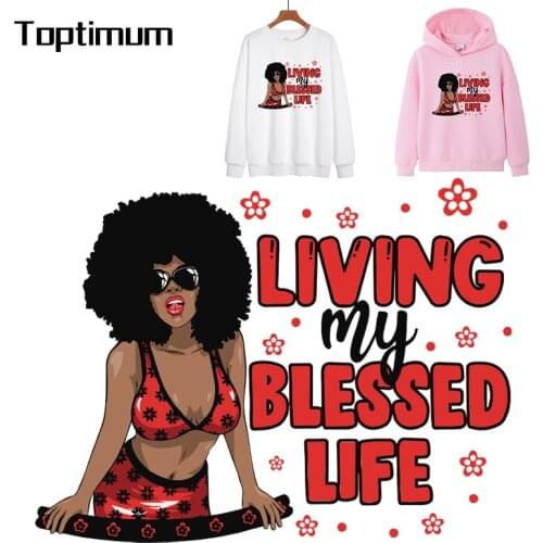 Heat-sensitive patches Hot girl stripes Vinyl Thermal stickers on clothes iron on transfers for clothing diy custom patch tops