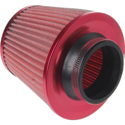 Universal Vehicle Air Intake Chrome Open Top Cone Air Filter Breather 3" Inlet