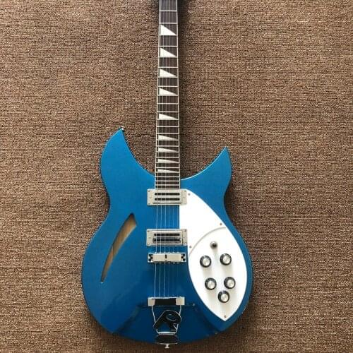 High Quality Metal Red Color Jazz Semi Hollow Guitarra Rickenback 330 Version Guitar Free Shipping