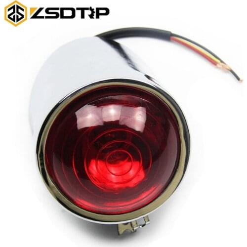 ZSDTRP Motorcycle Retro Custom LED Taillight Bates Rear Tail Brake Stop Ligh for ural CJ-K750 M72 for Bmw R12 R71 motor