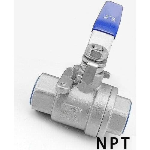 1/4" - 2" NPT Stainless Steel 304 Female Thread Ball Valve Shut-off Ball Valve Straight Full Port Ball Valve 2-Way US Standard