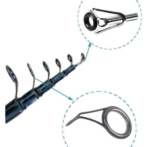 10pcs Fishing Rod Guides Ring Saltwater for Outdoor Fishing Pesca Iscas Tools Tackle Accessories fishing gear accessories