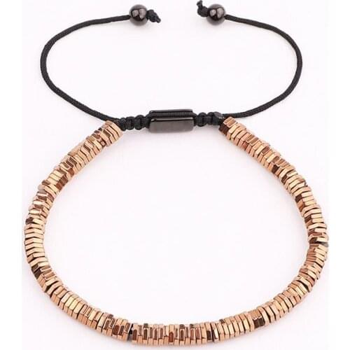 2020 New Design Men Women Jewelry Gift Cute Bracelet Hematite Beads Handmade Macrame Bracelet Men Lady