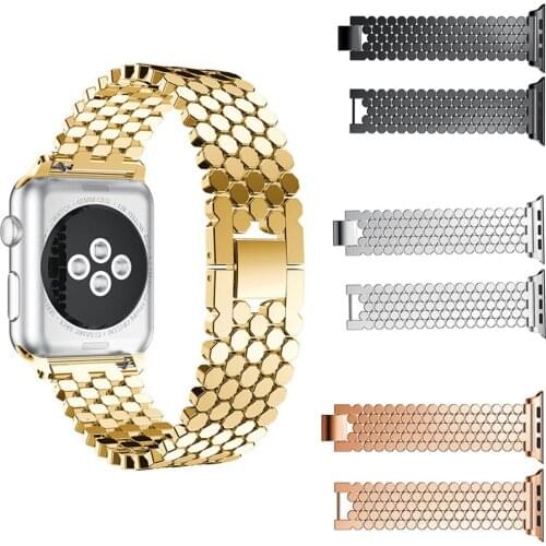 316L Stainless Steel Watch Band for Apple Watch 38mm 40mm 42 44mm Strap Shine Metal Wristband for Apple iWatch Series 1/2/3/4/5