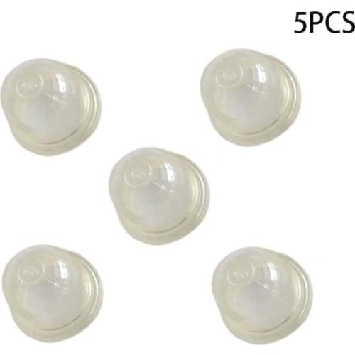 5pcs Transparent Fuel Pump Carburetor Primer Bulb Oil Bubble Chainsaw Blower Trimmer Replacement 2.2*16.1*19mm