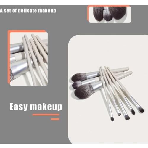 8 Pcs Beginner Makeup Brush Set Eye Shadow Brush Eyebrow/ Foundation Brush Soft Comfortable Non-irritating Facial Makeup Tool