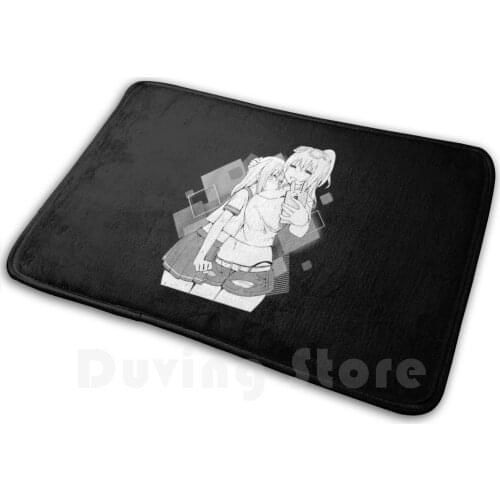 Anime Girls-Waifu Material Trap Hentai Selfie Aesthetic Carpet Mat Rug Cushion Soft Anime Girls Waifu Material Trap