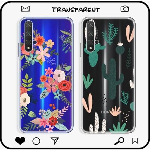 For Huawei Honor 20 Case Clear Phone Cover For Honor 20i 20e 20s Transparent Soft Case For Honor 20 Lite Luxury Fashion Fundas