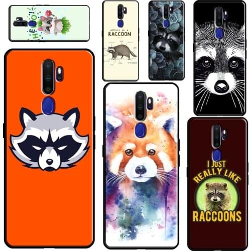 Animal Raccoon Fox lovely cute For OPPO A52 A72 A91 A5 A9 A31 A53 2020 Reno2 Z Find X2 X3 Pro A3S A5S A1K A15 A93 Case