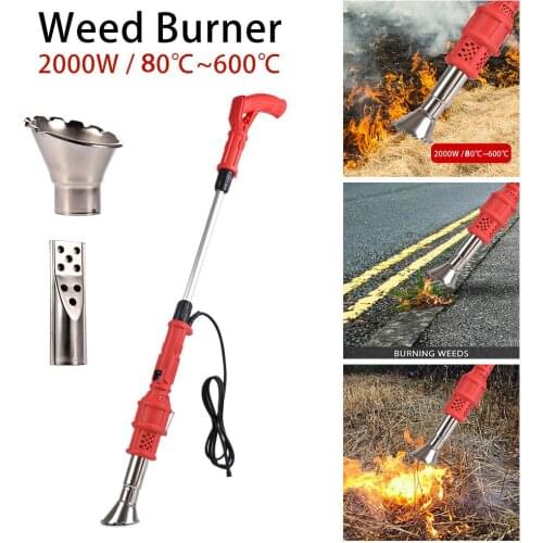 2000W Weed Burner Electric Thermal Weeder Hot Air Weed Killer Grass Flame Of Garden Tool