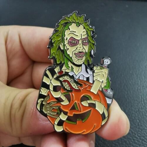 Halloween Pumpkin I'm the Ghost Brooch Pins Enamel Metal Badges Lapel Pin Brooches Jackets Fashion Jewelry Accessories