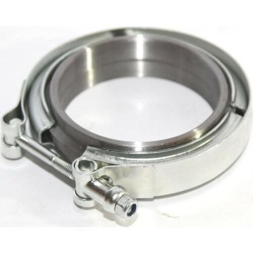 2.5'' V-Band Flange & Clamp Kit for Turbo Exhaust Downpipes MILD STEEL