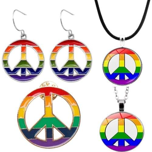 LGBT Necklace Round Shape Rope Chain Choker Fashion Enamel Jewelry Cute Gifts for Friends NEW Arrivals