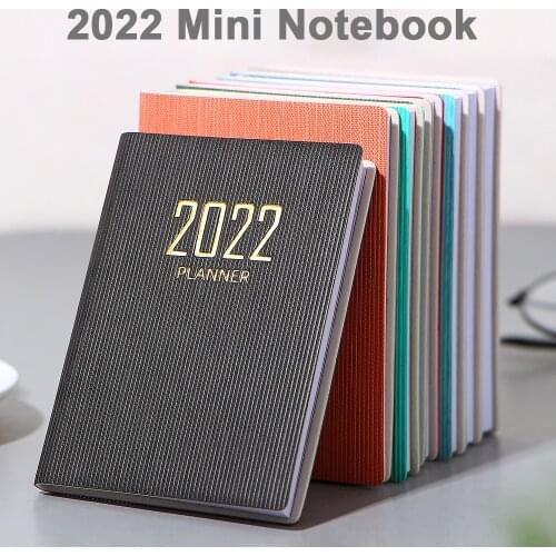 2022 A7 Mini Notebook 365 Days Portable Pocket Notepad Daily Weekly Agenda Planner Notebooks Stationery Office School Supplies