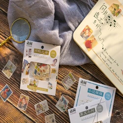 40pcs/pack Mini Washi Sticker Kawaii Different Design Rose Number Sticker Album Dairy Decoration DIY Scrapbook Sticker