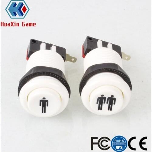 Happ Style 1 Player / 2 Player Start & Home Push Buttons With Micro Switch For Arcade Machine Games Mame Jamma Parts