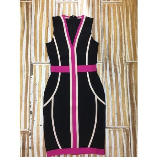 Wholesale Sleeveless Bodycon Dress Women Clothes Clothing Dresses Casual Bandage Rayon Elastic Party Fashion Women