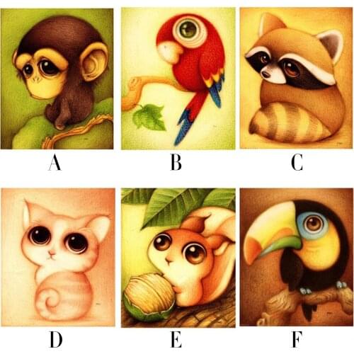 Full Square 3D Diamond Embroidery Needlework 5D DIY Diamond Painting Craft Animals Decoration For Children' room