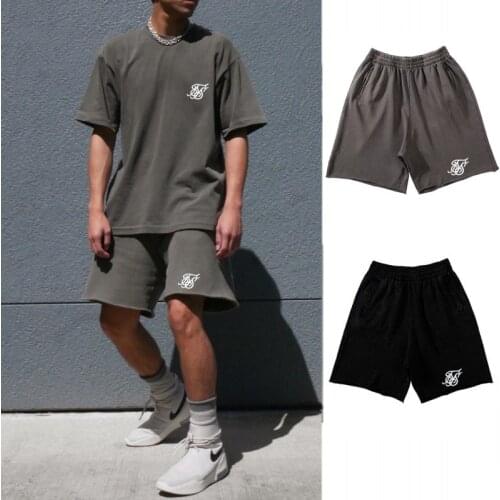 New Brand Pure Color Mens Shorts Summer Clothing Hip Hop Streetwear Male Short Pant Siksilk Casual Silk Silk Men Shorts 2021