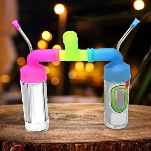 Three Way Pipe Portable Lightweight Professional Water Pipe Connector Three-dimensional 3 Way Hose Tube for Party Bar Supplies