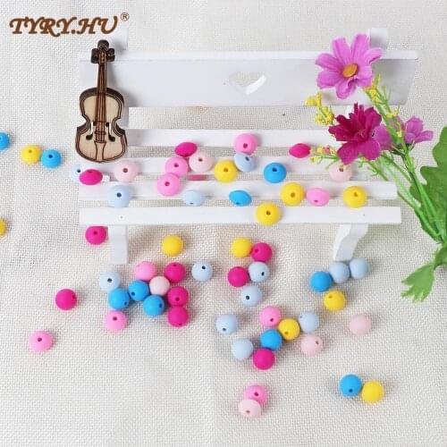 TYRY,HU 30PC Silicone Beads BPA FREE Silicone Baby Teething Products Chews Pacifier Chain Clips Beads Baby Teethers 9/12/15mm