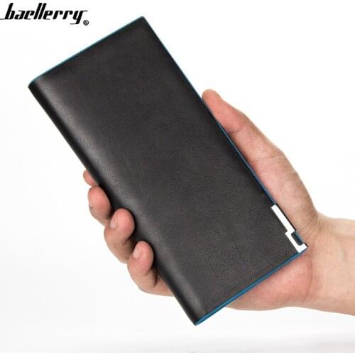 Pu Leather Long Fale Purse Ultra Thin Man Wallet 2020 Multiple Card Slots Man Wallet Business Casual High Capacity Man Purse