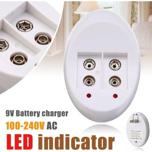 Onsale 1pc 9V Smart Intelligent Charger Li-ion/NI-MH/NiCd Rechargeable Battery Charger With LED Light US Plug