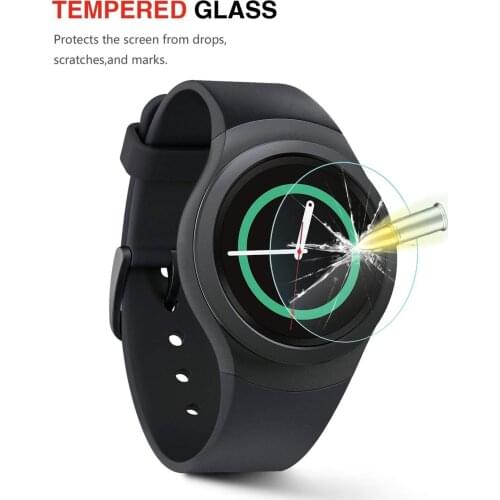 BEHUA Tempered Glass screen protection film For Samsung Gear S2 SM-R720 9H LTE 2.5D Round Edge Anti-scratch Protective cover