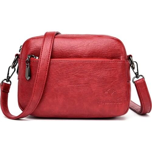 2020 Leather Messenger Bags Crossbody Bags For Women Sac A Main Female Soft Leather Shoulder Bag Vintage Flap Bag For Girls New