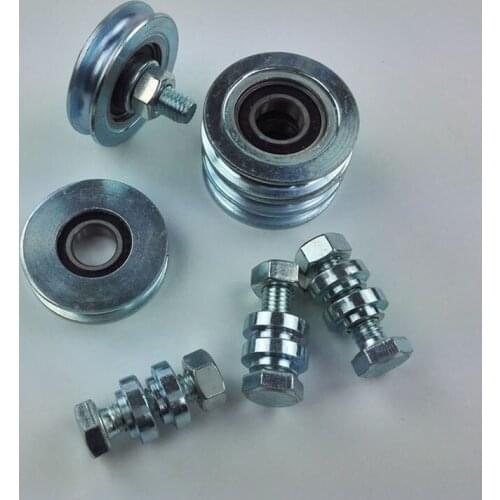 1.3 inch diameter 40mm U-groove sliding steel rope pulley/roller/wheel and with 6901RS Bearing bore 12mm,M8X30 bolt. 6pcs/lot