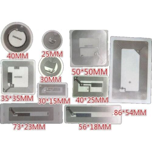 100PCS RFID 13.56Mhz IC card M1/S50 1K tags HF ISO14443A F1108 Chip sticker