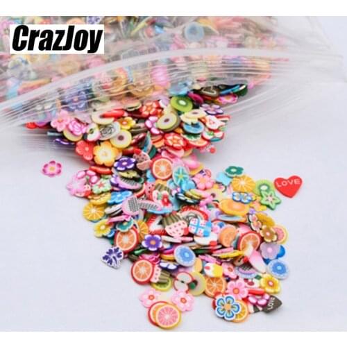 1000pcs Fruit Slices Addition For Nail Art Slime Fruit Charm Filler For diy Slime Accessories Lizun Supplies Decoration Toy