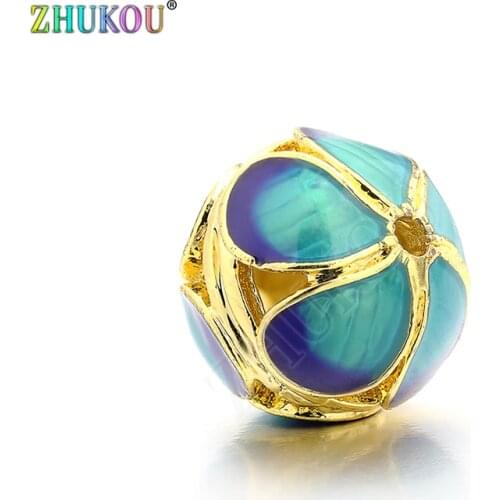 11mm Brass Cubic Zirconia Round Beads for DIY Jewelry Accessories Making, Hole: 1.5mm, Model: MZ1