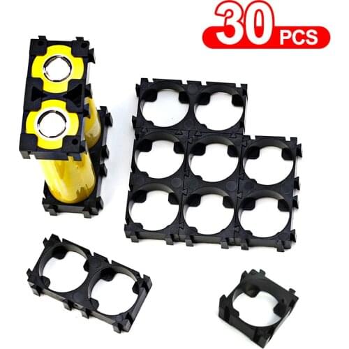 30pcs 18650 Battery Safety Anti Vibration Holder Cylindrical Holder Bracket Fire Retardant Meterials Lithium Batteries