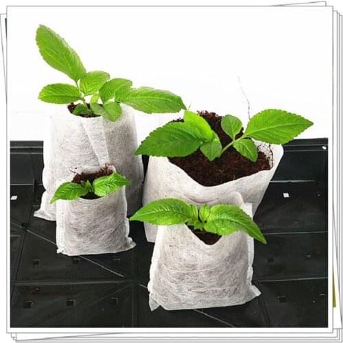 500pcs Non-woven Nursery Bags Grow Bags Aeration Planting Bag Transplant Breeding Pots Gardening Grow Kit