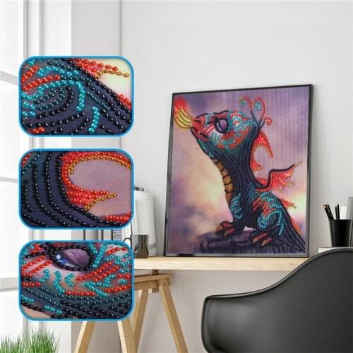 5D DIY Diamond painting Cartoon Dragon special shaped 3D DIY Diamond embroidery Cross stitch Rhinestone crystal home decor