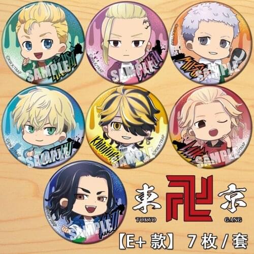 Anime Tokyo Revengers Baji Sano Manjiro 58mm Figure Badge Round Brooch Pin Gifts Kids Collection Toy 8732