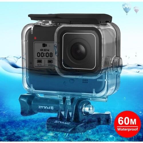 PULUZ 60m Underwater Depth Diving Case Waterproof Camera Housing for GoPro HERO8 Black