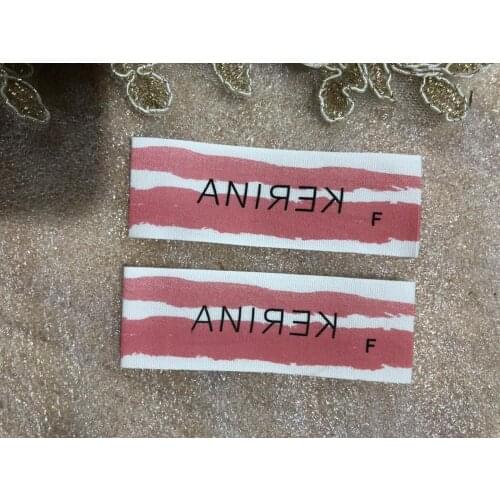 1000pcs/lot customized design cotton garment labels/clothing labels/silk screen printed tag one color/ printed cotton label