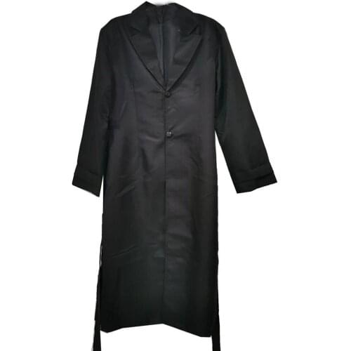 2021 Anime Bungo Stray Dogs Dazai Osamu Cosplay Costume Black Trench Outfit Jacket Anime Men Adult Halloween Christmas Suits Coa